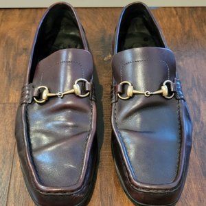 Authentic Gucci Brown Horse Bit Driving Loafers US 13